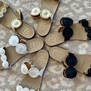 Jack Rodgers 3 Pairs of Lauren Whipstich Sandals size 10